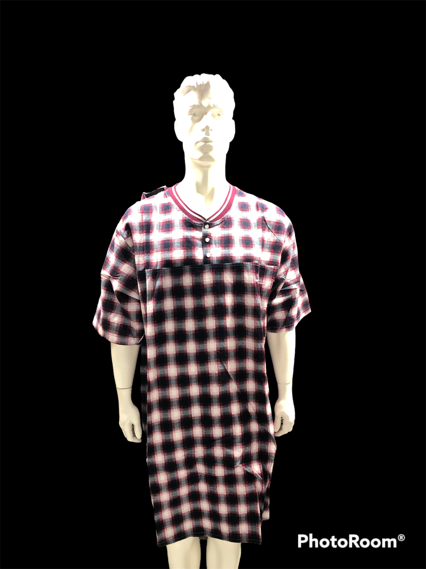Chemise de nuit rouge en flanelle | EZ