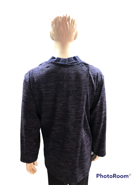 Chandail adapté manche longue avec chemise intégrée | MP