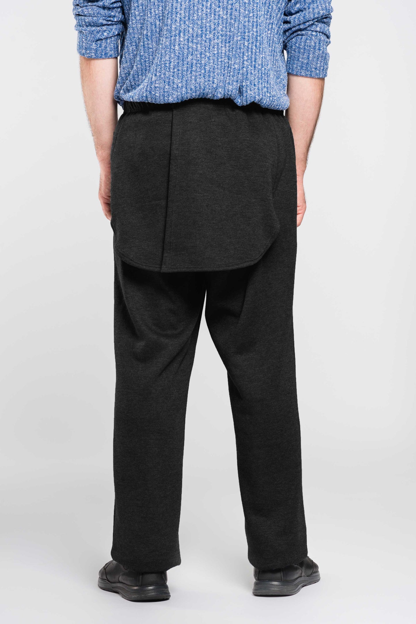 Pantalon noir sans siège, avec panneaux d'intimité en jersey pour homme | Modèle KHP28 | CCV