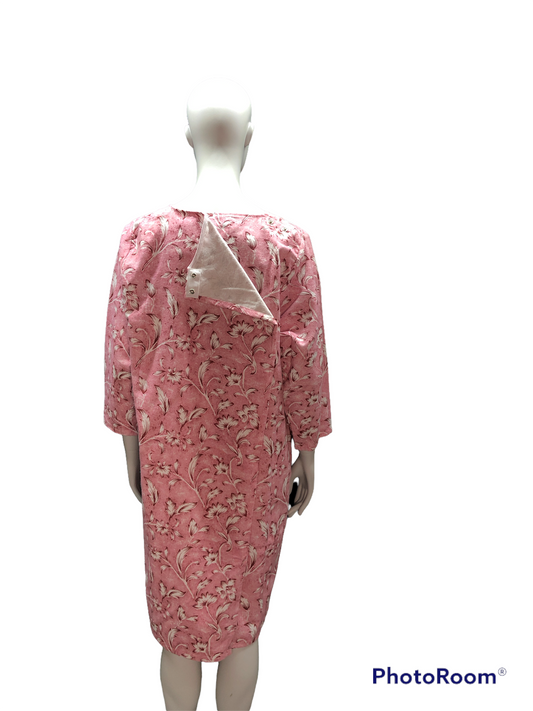 Jaquette adaptée motif plumes en flanelle | EZ