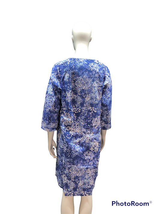 Jaquette adaptée à pois marine en flanelle | EZ