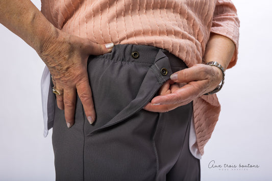 Pantalon adapté ouverture sur les côtés | gris-FP62525 | EZ