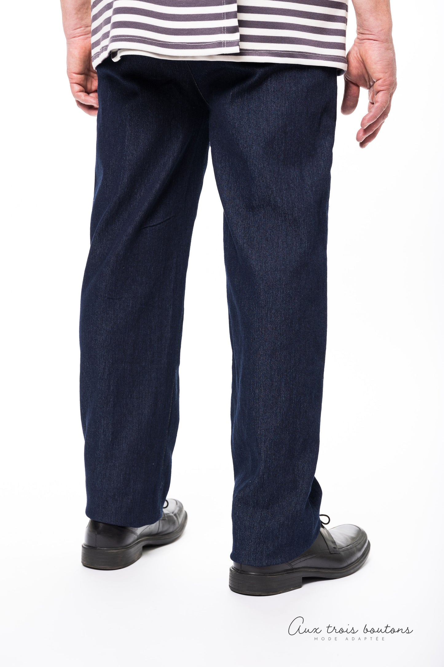 Pantalon adapté style jeans avec ouverture sur les côtés| Willy | OVD