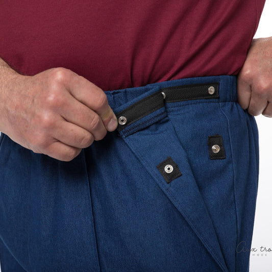 Bermuda adapté ouverture sur les côtés | Denim-2127A | T&L