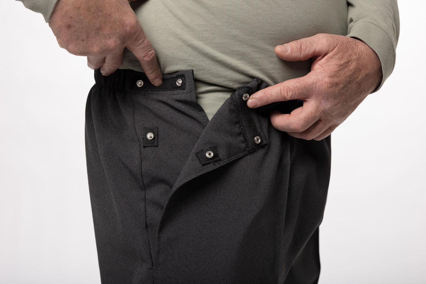 Pantalon adapté ouverture sur les côtés | gris-2108A | T&L