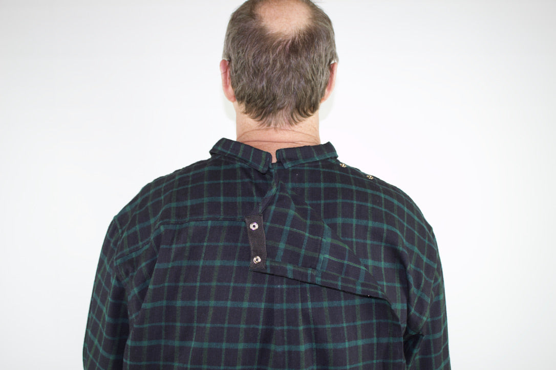 Chemise adaptée marine et verte | HB54559F | EZ