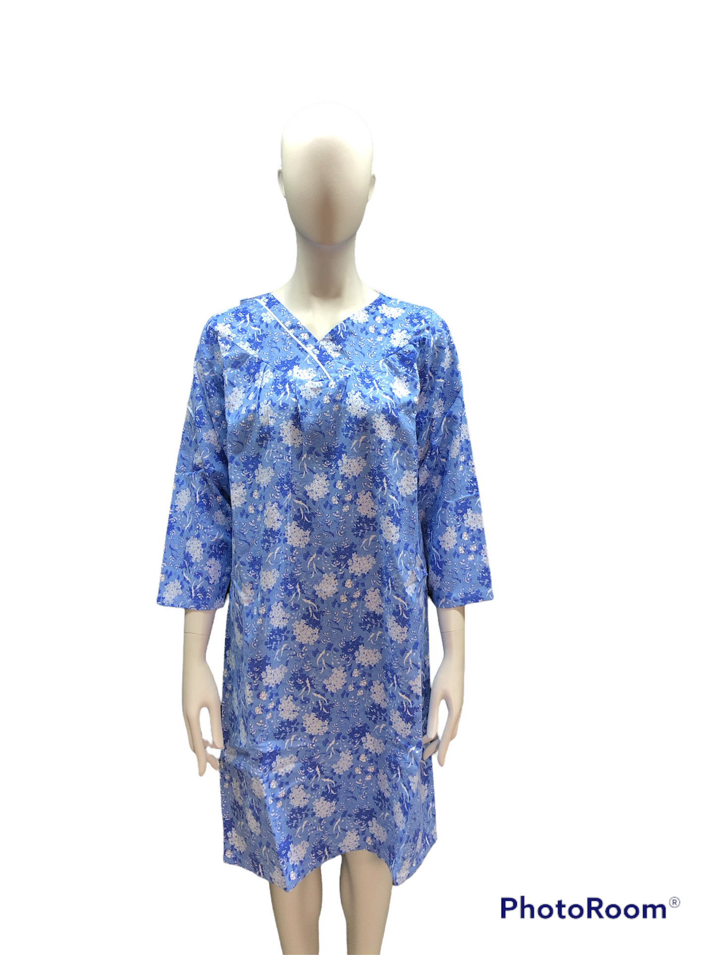Jaquette pois bleu ciel en flanelle | EZ