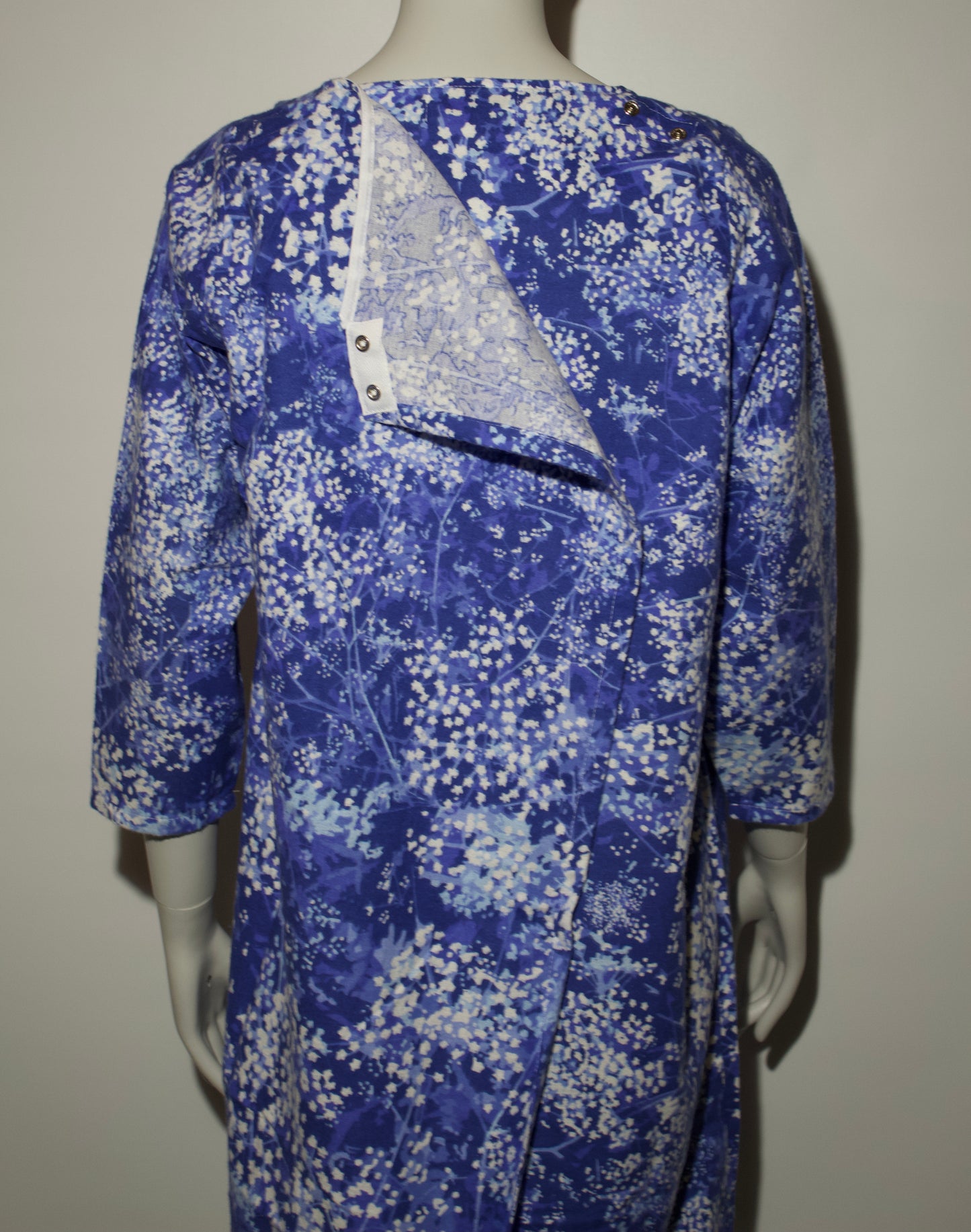 Jaquette à pois marine en flanelle | EZ