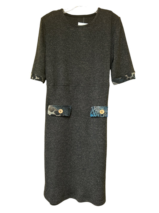 Robe adaptée manche courte Inès | en tricot chocolat | A3B