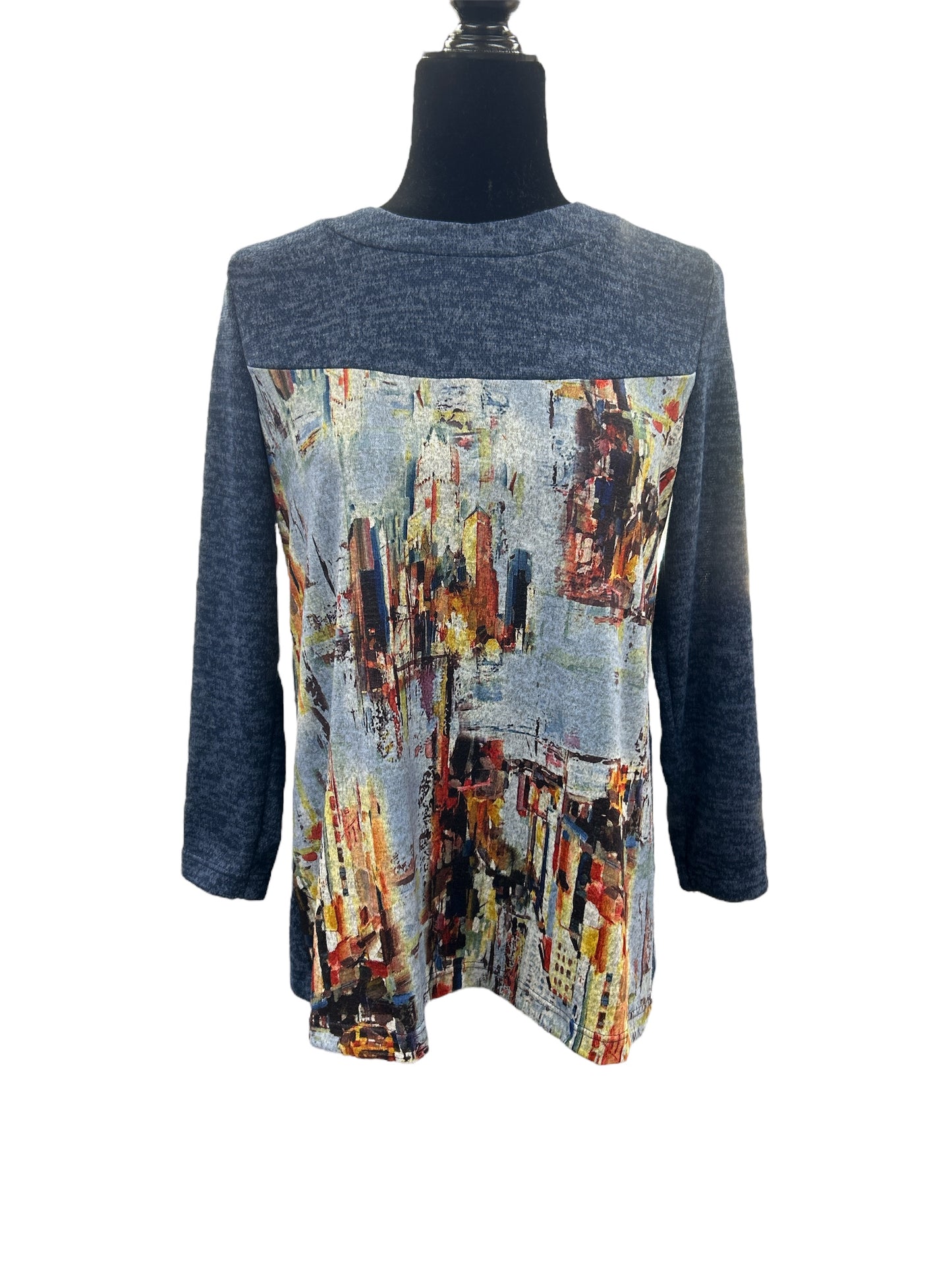 Chandail adapté manches longues pour dame |1UT367 Indigo | CC