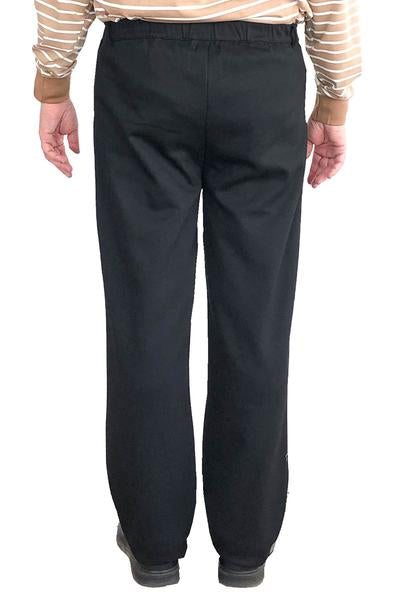 Pantalon adapté avec ouverture sur les côtés en tricot | noir-Stan | OVD