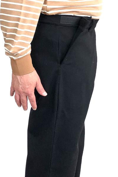 Pantalon adapté avec ouverture sur les côtés en tricot | noir-Stan | OVD