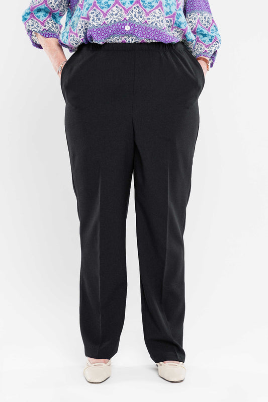 Pantalon adapté pour femme | Gabardine noire 1LP34 | CCV
