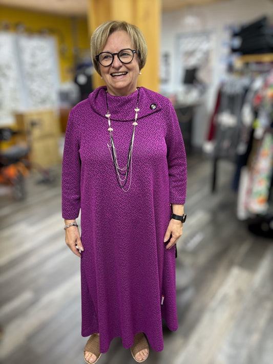 Robe adaptée manche ⅞ Catherine | magenta | A3B