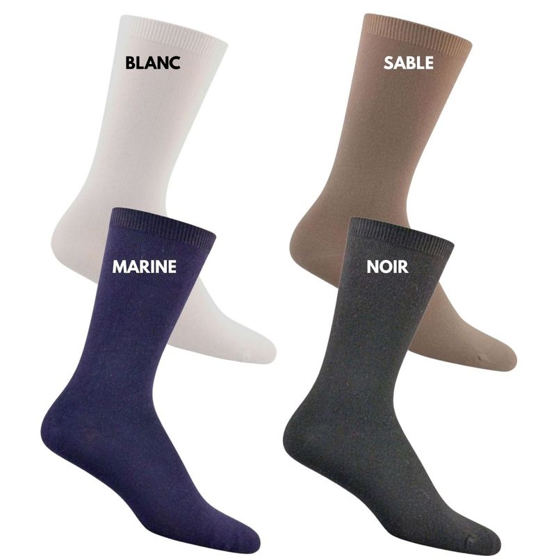 Bas mi-mollet en Bambou | Blanc | SC