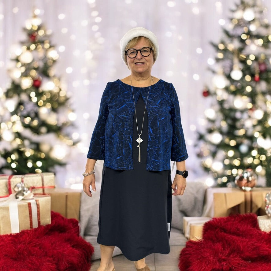 Robe adaptée manche au coude Noëlla | Émeraude, Saphir, Rubis  Mode Québécoise | A3B