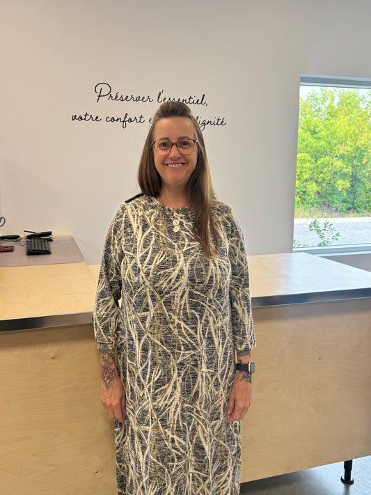 Robe adaptée, manches longues | Tiges de blé | A3B