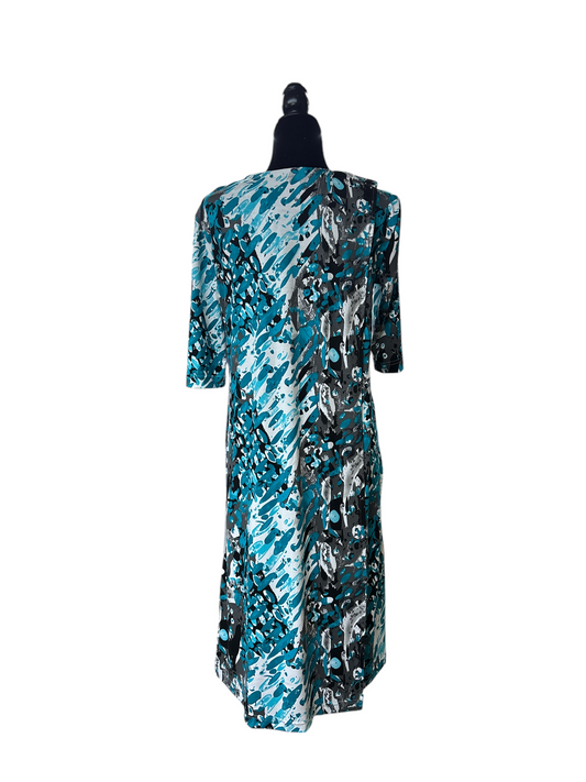 Robe adaptée manche ¾  |Brume -turquoise rouge ou grise | A3B