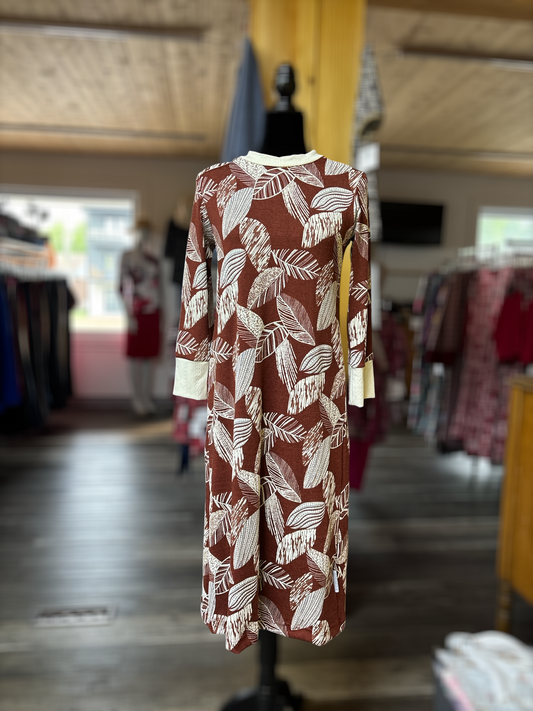 Robe adaptée manche longue Jenny-Lou | rouille | A3B