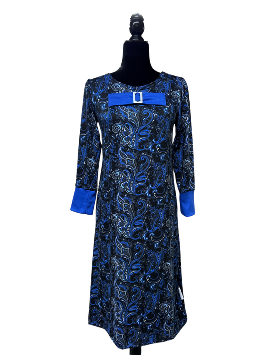 Robe adaptée manche longue | Lyson bleue |A3B