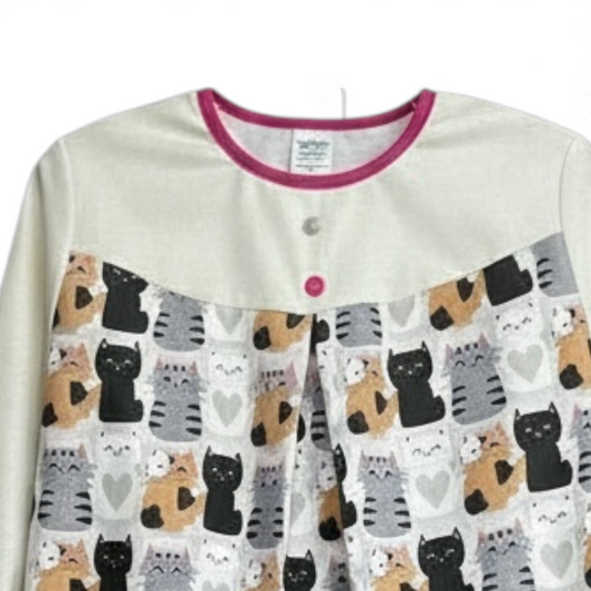 Jaquette adaptée en flanelle | p'tits minous | A3B