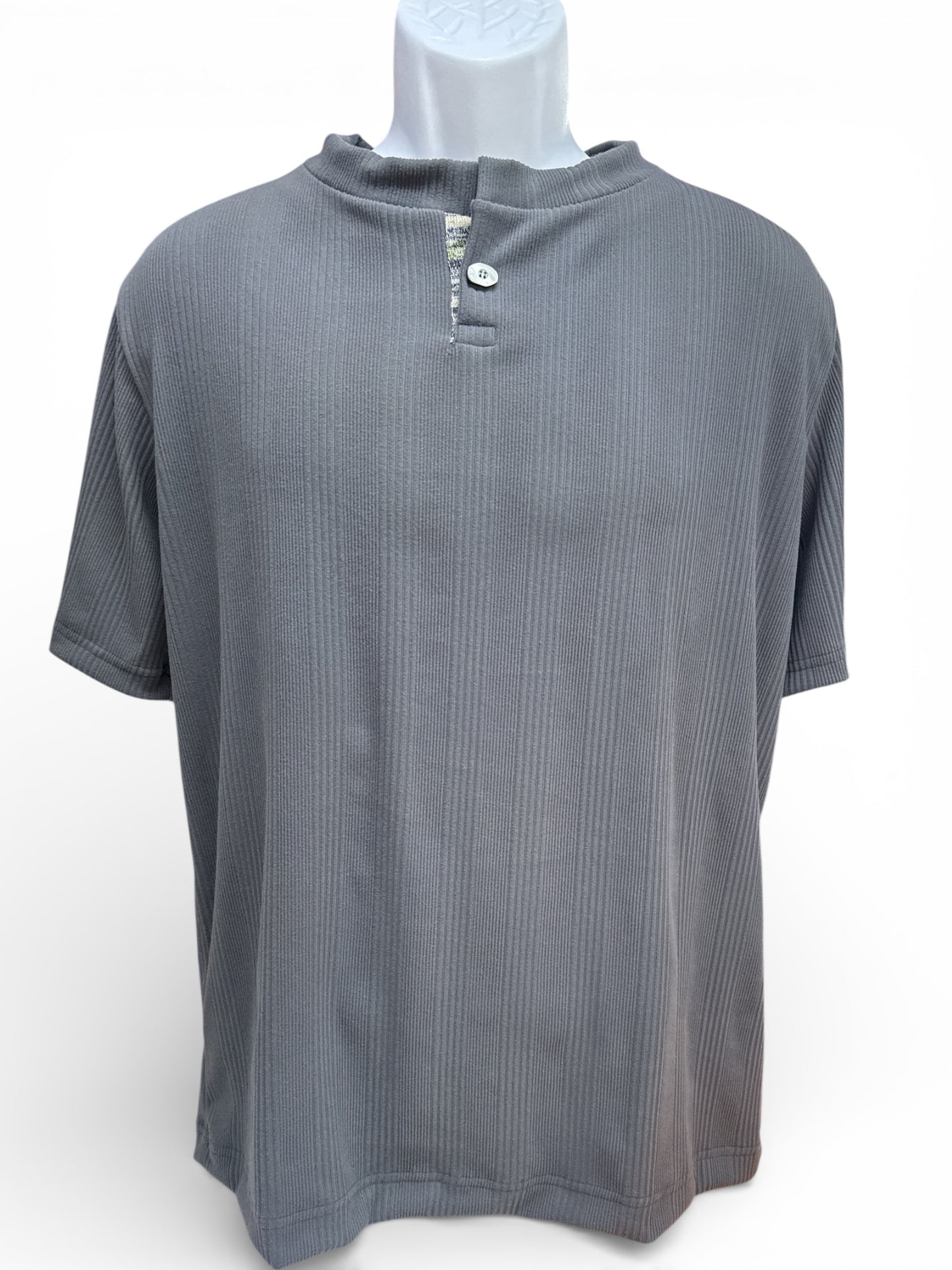 Haut style polo , manche courte | Marc  gris souris | A3B