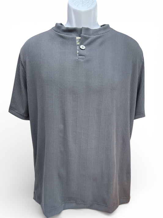 Haut style polo , manche courte | Marc  gris souris | A3B