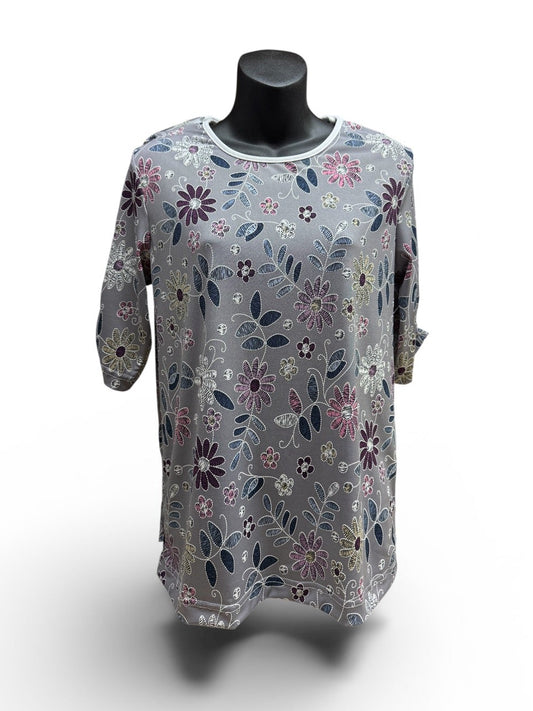 Chandail adapté manche au coude | Lilas fleuri | A3B