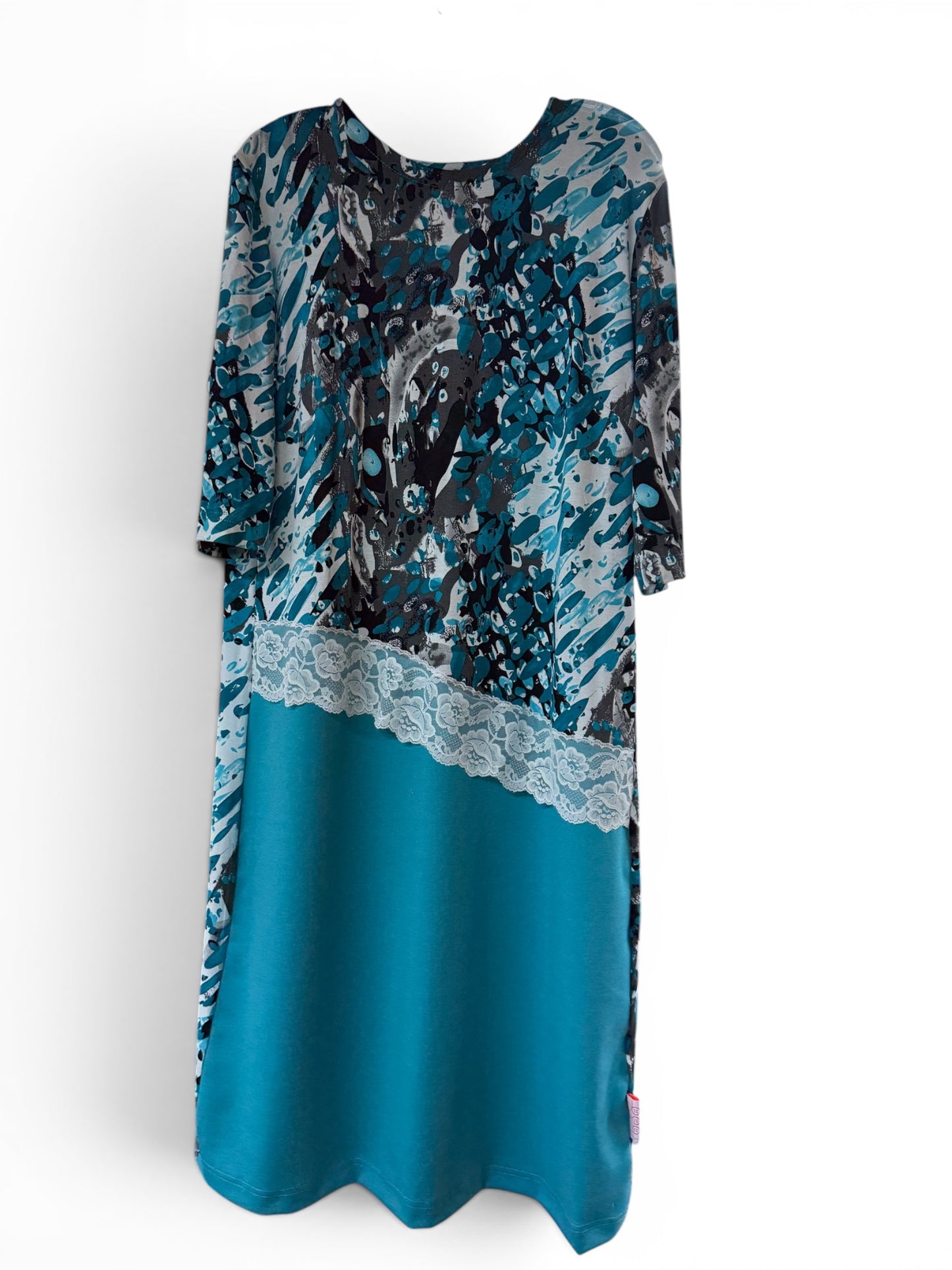Robe adaptée manche ¾  |Brume -turquoise rouge ou grise | A3B