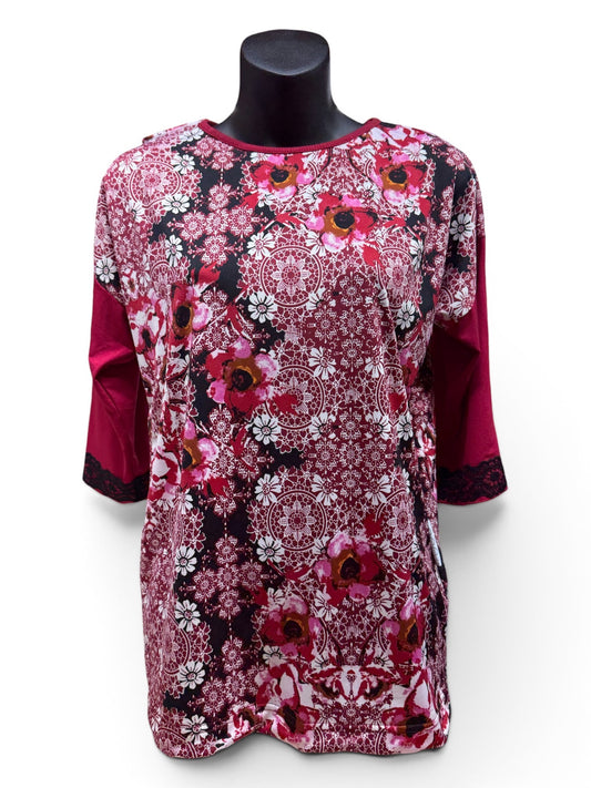 Haut pour dame, manche trois quarts | Rose | A3B