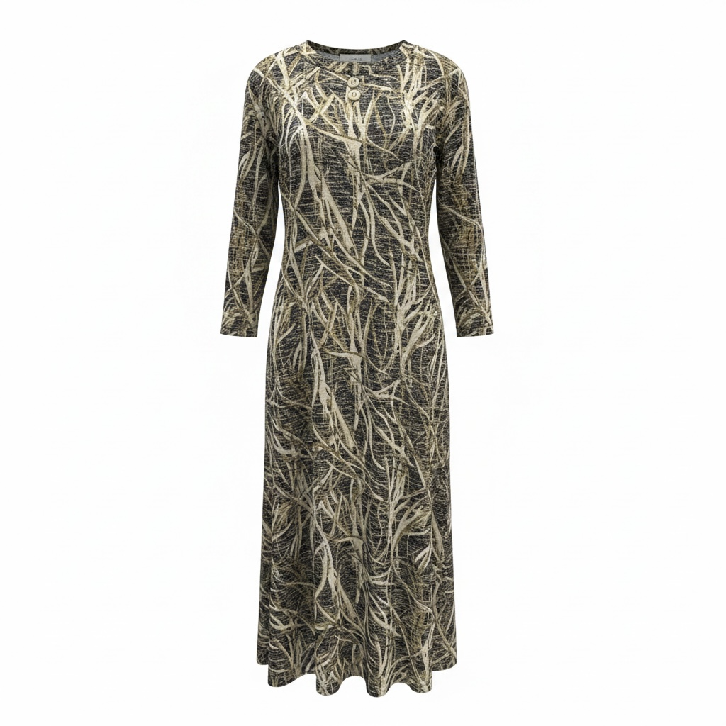 Robe adaptée, manches longues | Tiges de blé | A3B