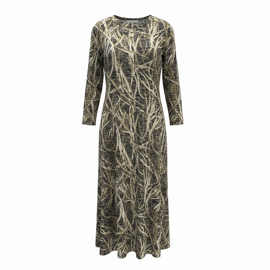 Robe adaptée, manches longues | Tiges de blé | A3B