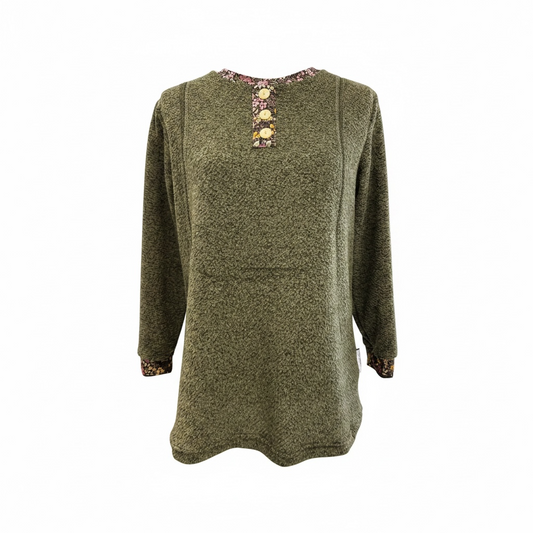 Chandail manche longue | Vert Olive | A3B