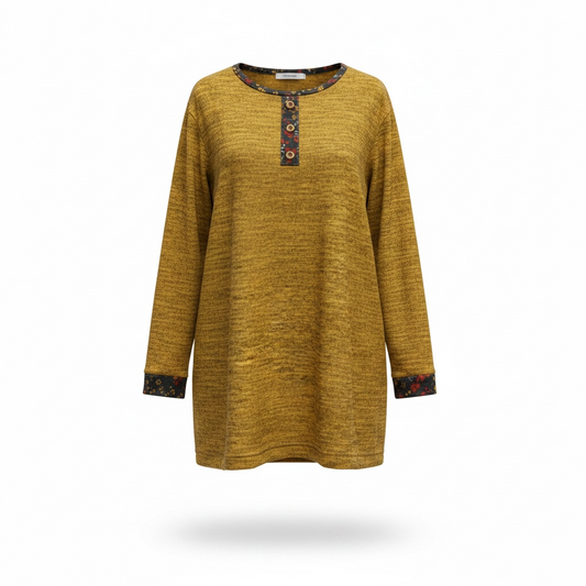 Chandail adapté pour femme jaune