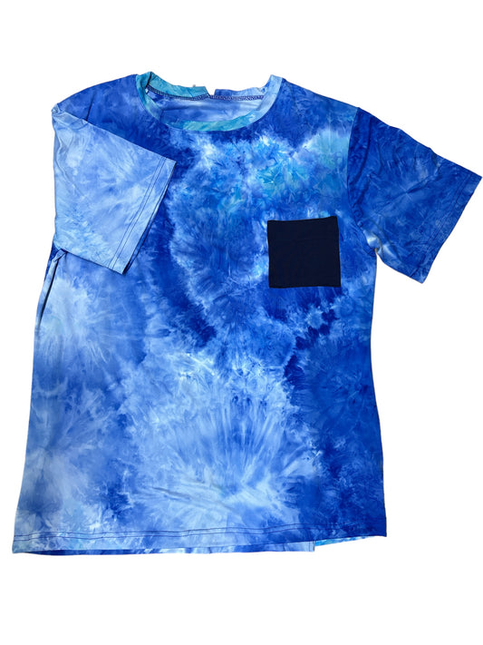 Tee-shirt adapté manches courtes | nuages bleus | A3B