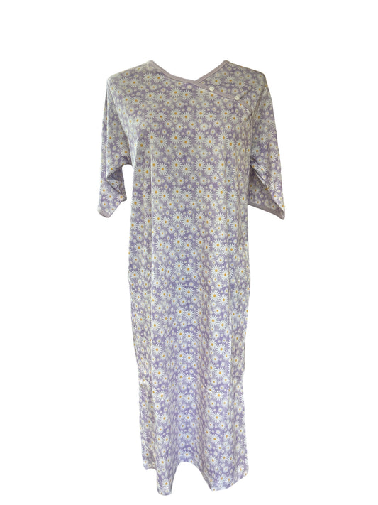 Jaquette adaptée en jersey  | Marguerites sur fond lilas| EZ