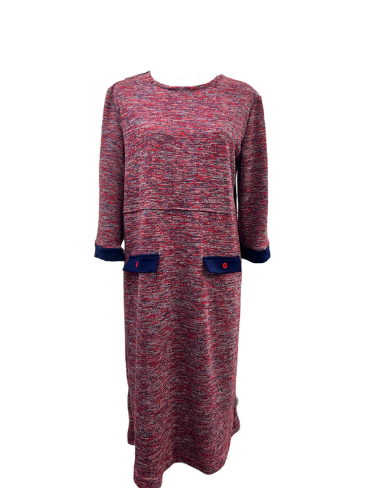 Robe adaptée Sonia| tricot rouge | Mode Québécoise A3B