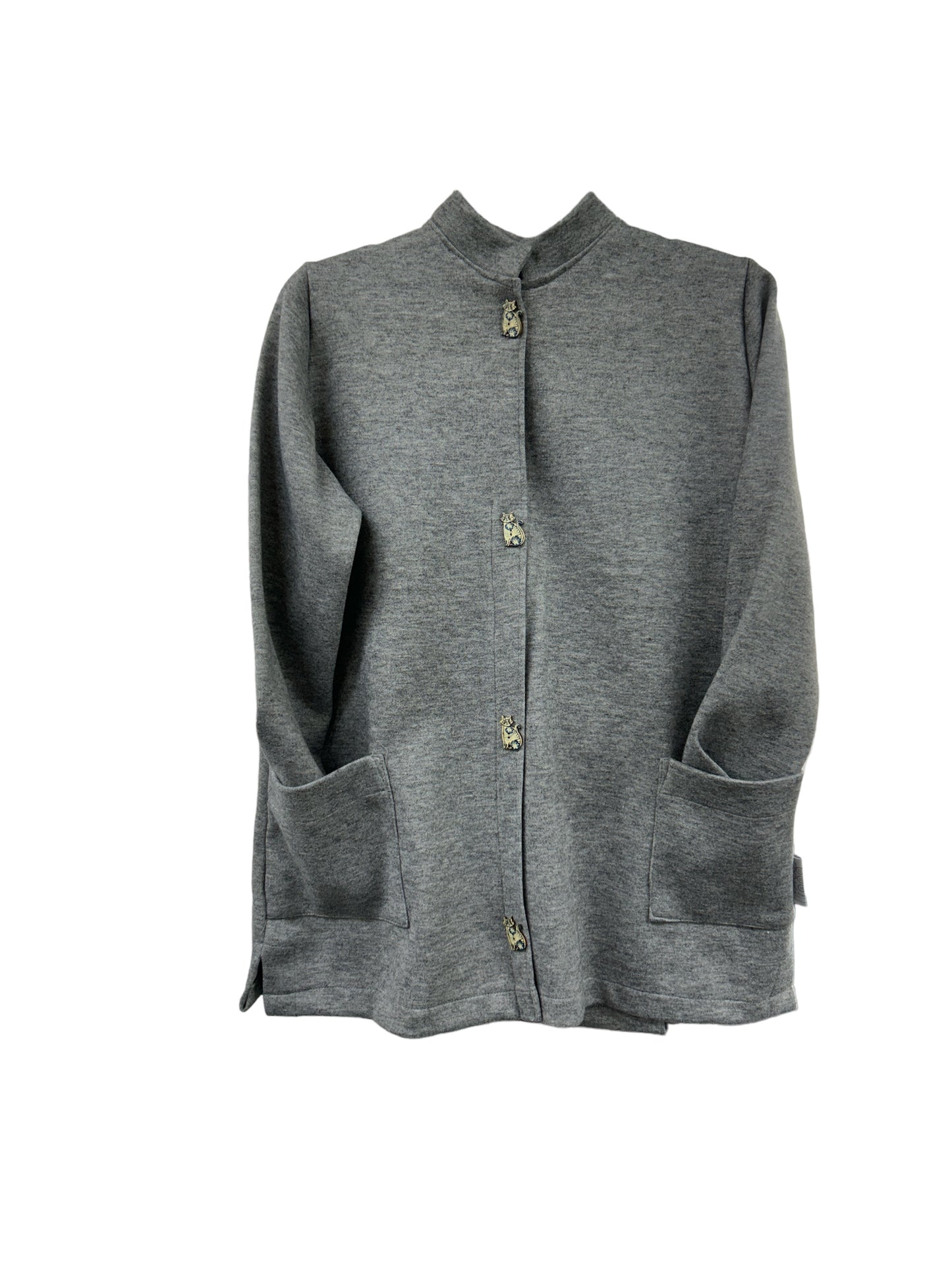 Cardigan gris en tricot | Mode Québécoise | A3B