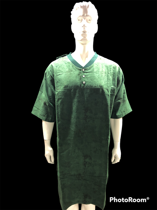 Chemise de nuit verte en flanelle | EZ