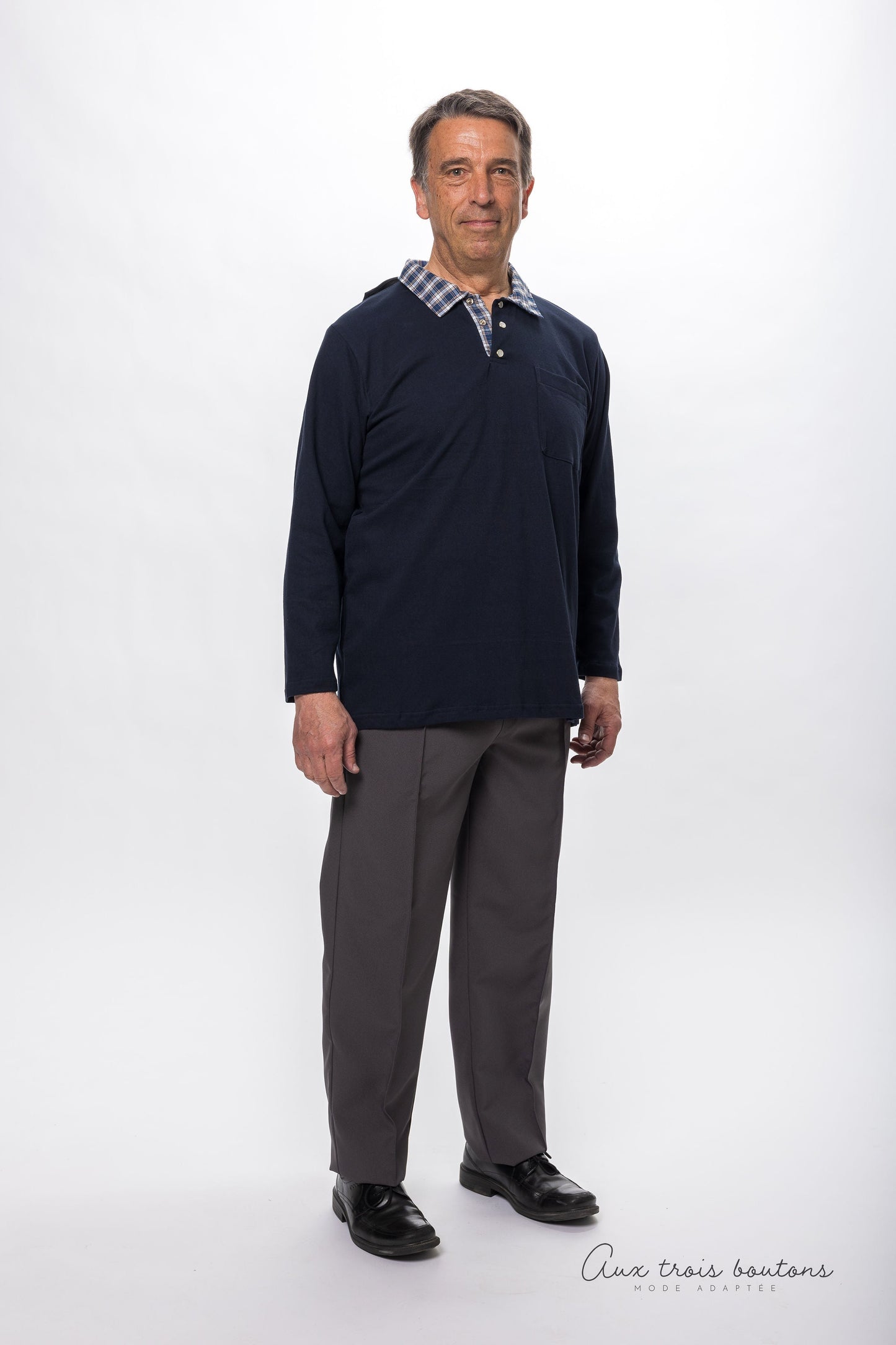 Pantalon adapté gris perle pour homme |  HP64080 | EZ
