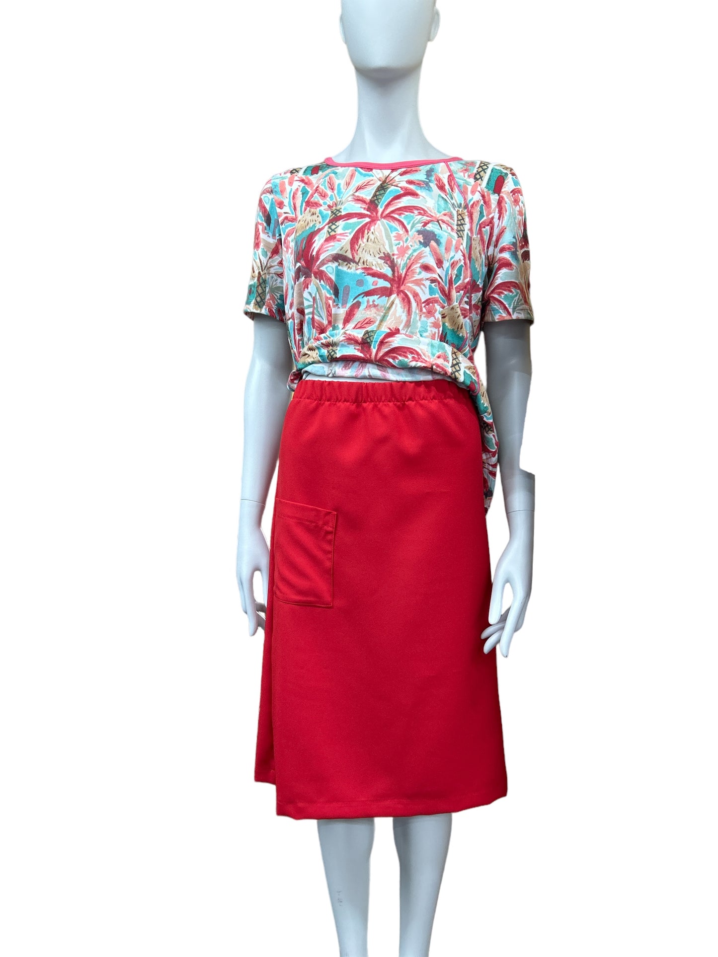 Jupe rouge avec poche | Mode Québécoise | A3B