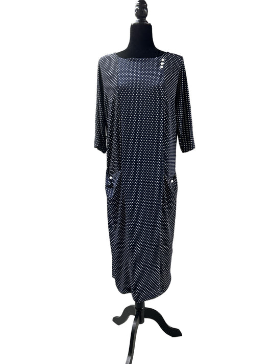 Robe à pois bleue-noire | Carmen | Mode Québécoise A3B